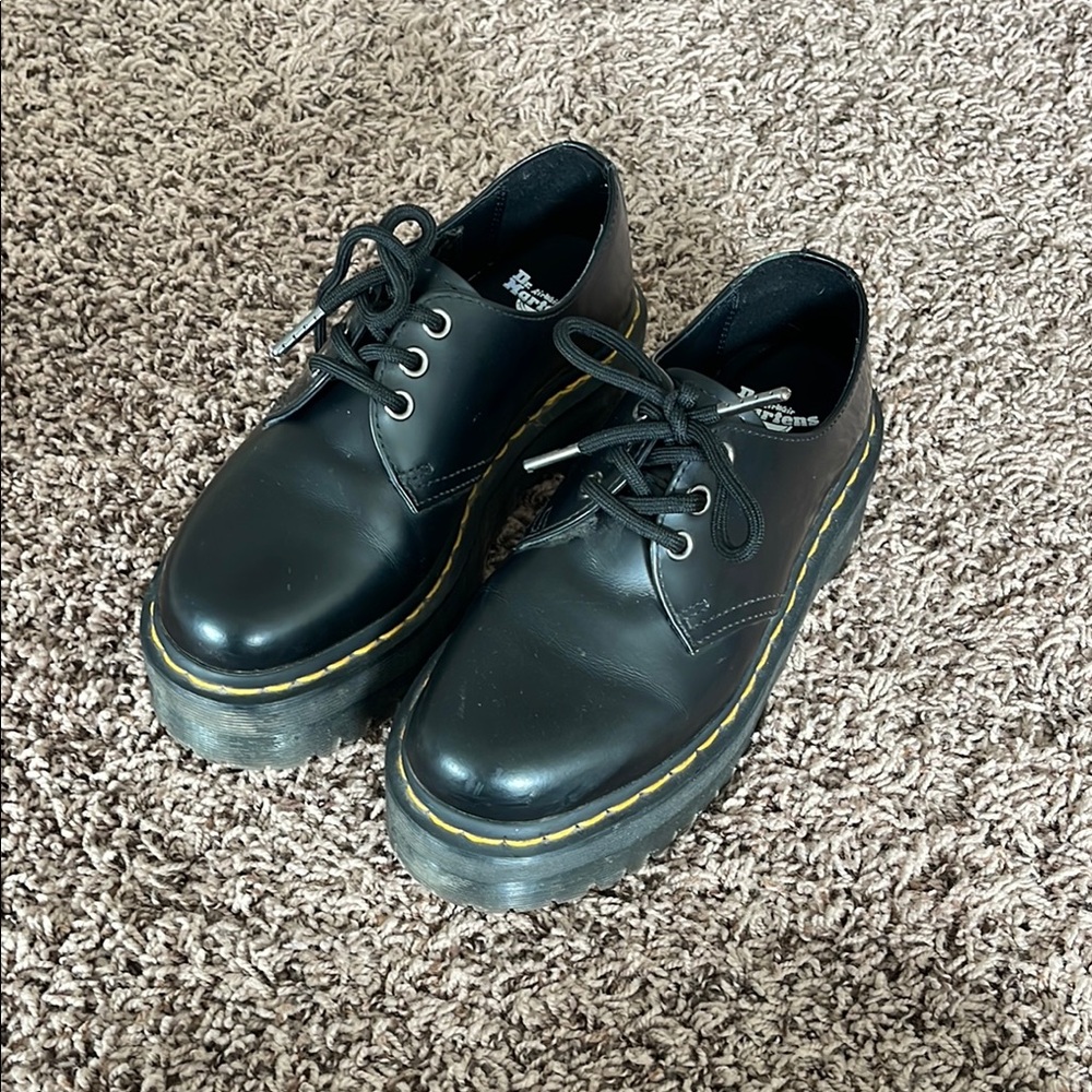 Dr. Martens Black Mules with Chunky Sole